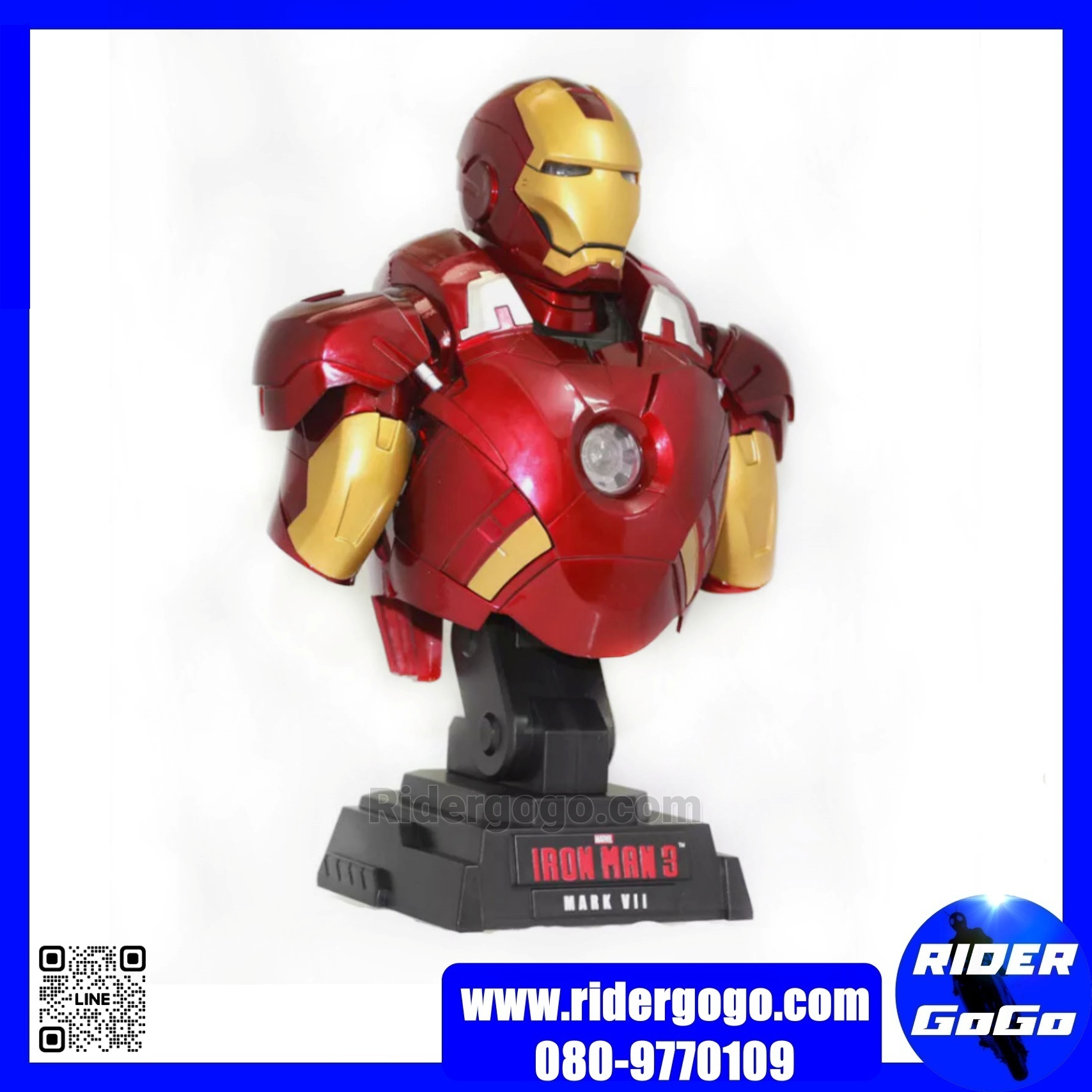 โมเดล ไอรอนแมน มาร์ค7 Iron Man MK7 Bust Statue Figure 1/4 Scale