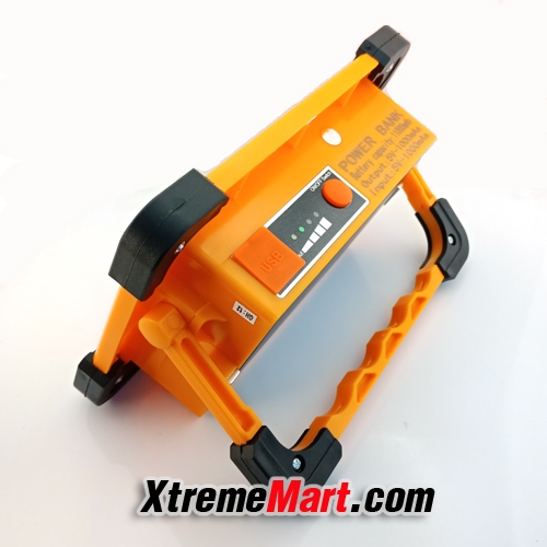 ไฟฉายสปอร์ตไลท์ 40W + Power bank + Solar Cell 1000ลูเมน COB LED 4 โหมด Portable multifunction Spotlight