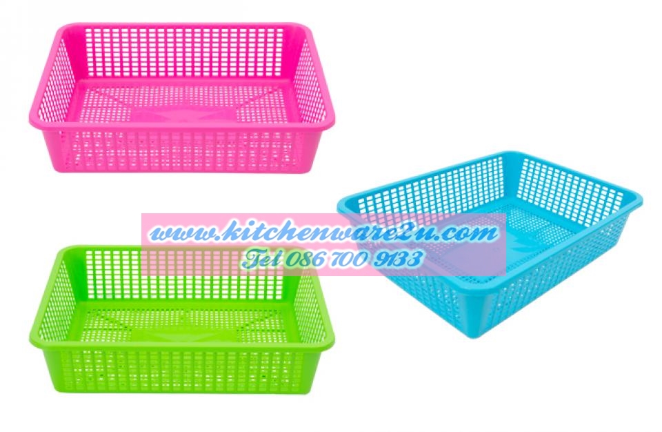 P09189 ตะแกรง A4 สีหวาน (26 x 35 x 8.6 cm) No.521 DM (ราคาขายส่งต่อ 12 โหล:144 ใบ:เฉลี่ย 175 บ/โหล)