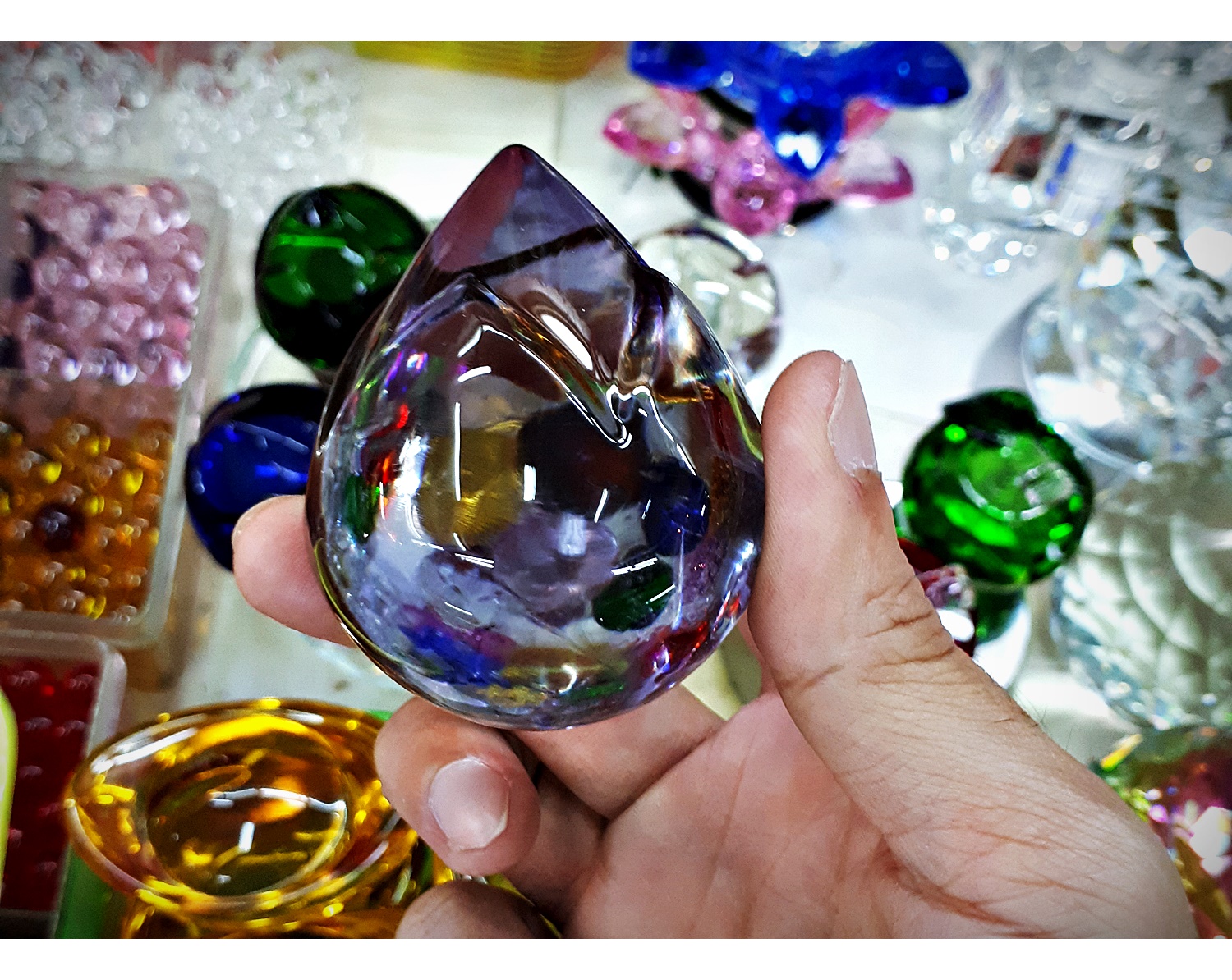 ลูกแก้ว ทรงดอกบัว ขนาด 6 ซม