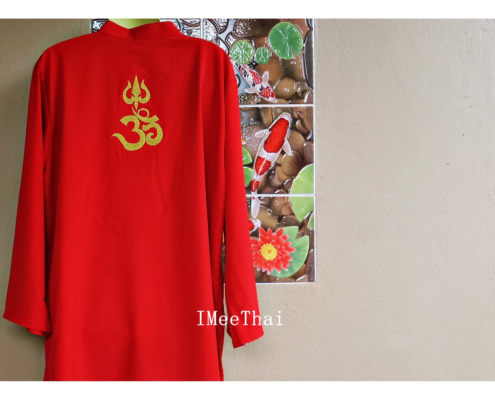 เสื้อสีแดง โอม ตรีศูล พระพิฆเนศ พระศิวะ