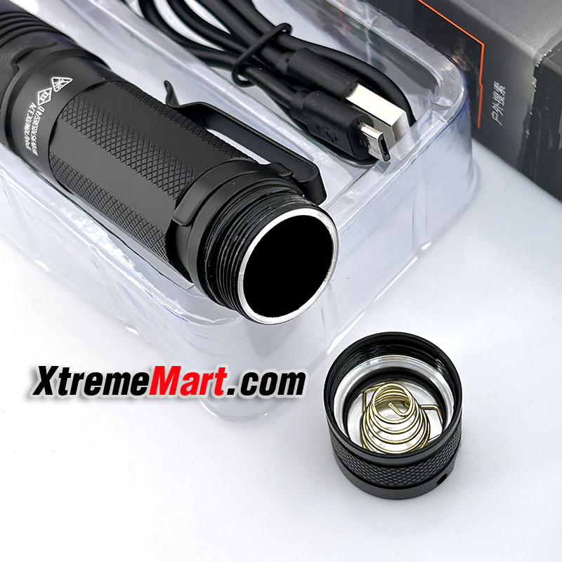 ชุดเซตไฟฉาย SuperFire A5-L2 1100LM 5-Mode USB rechargeable LED Flashlight (Black)