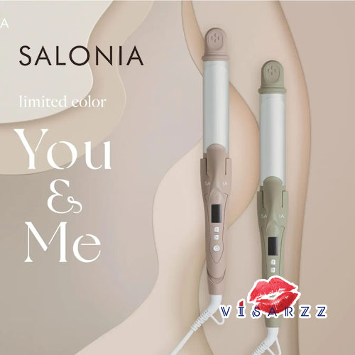 พร้อมส่ง (Limited Color #Beige) Salonia 2 Way Straightening & Curling Hair Iron 32 mm เครื่องหนีบและม้วนผมไฟฟ้าในเครื่องเดียว ผมเงางาม ไม่แห้งเสียและชี้ฟู