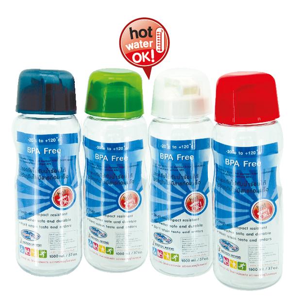 P07842 ขวดน้ำดื่มใส่น้ำร้อนได้ Superlock จุ 1 ลิตร No.5295 (ขนาด 8.5 ซม.(กว้าง) X 8.5 ซม.(ยาว) X 26 ซม.(สูง) ราคาส่งต่อ 12 ใบ :เฉลี่ย 55 บ.ต่อใบ