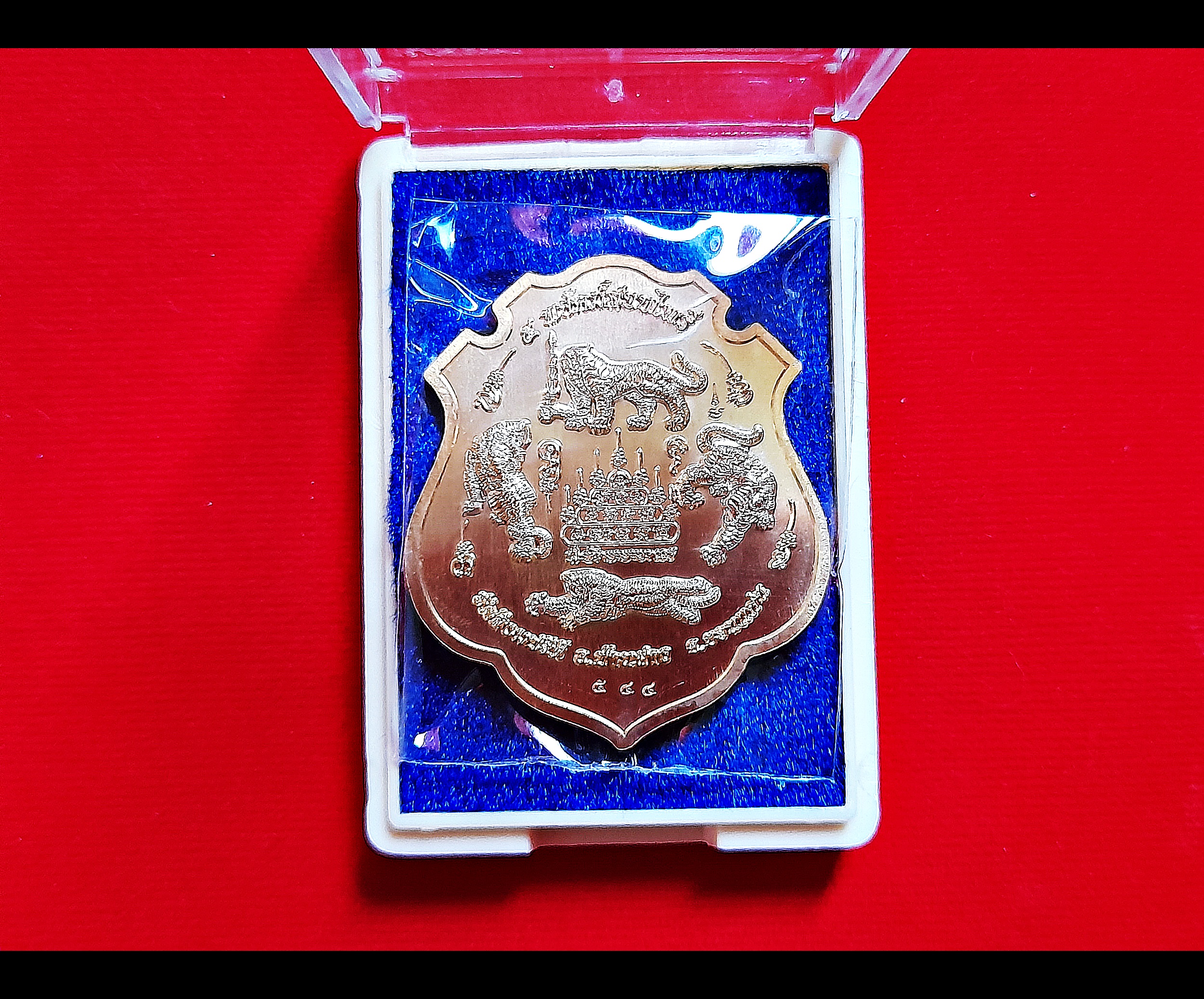 เหรียญเสือหัวขาด เสือ 5 ตัว 5 พยัคฆ์สยบไพรี เนื้อสัตตะโลหะ ลงยาลายเสือ หน้ากากเงินแท้ ปี2564 #รับประกันแท้ #เลขโค็ดสวย๕๔๔