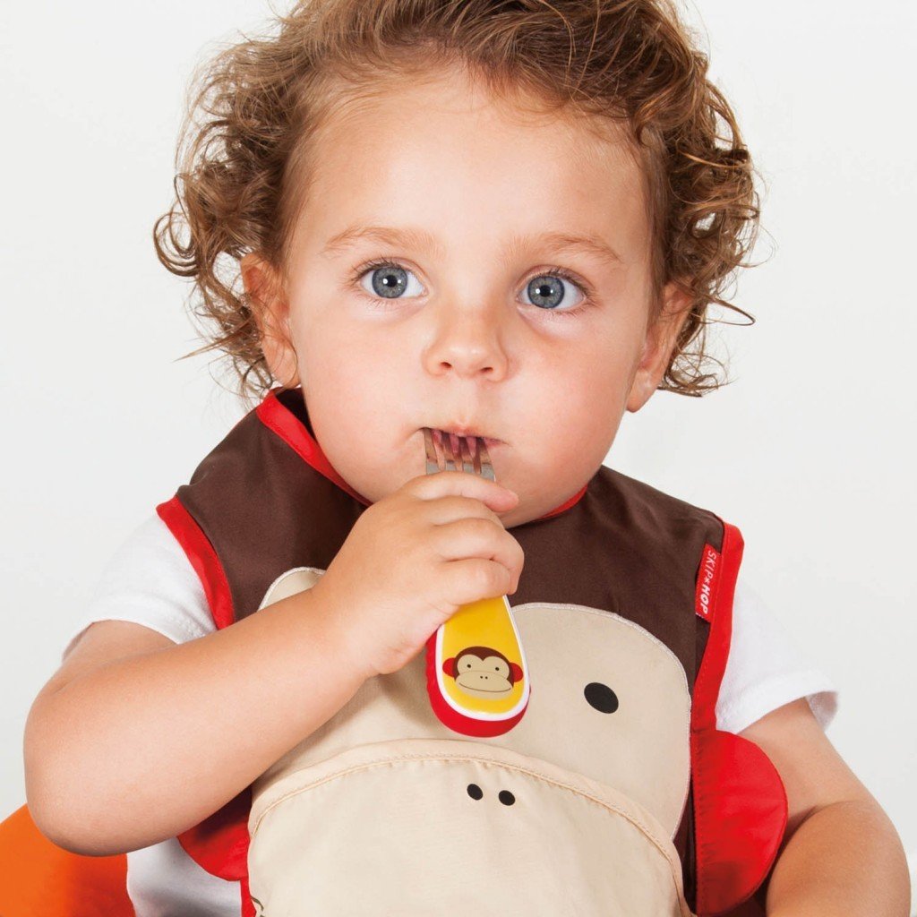 ชุดช้อนและส้อมสำหรับเด็กสุดน่ารัก Skip Hop รุ่น Zootensils Little Kids Fork & Spoon (Monkey)