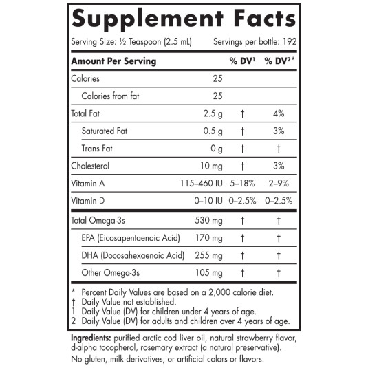 น้ำมันปลาบริสุทธิ์สำหรับเด็ก Nordic Naturals Children's DHA 530mg Omega 3 (16 Fl. Oz.)