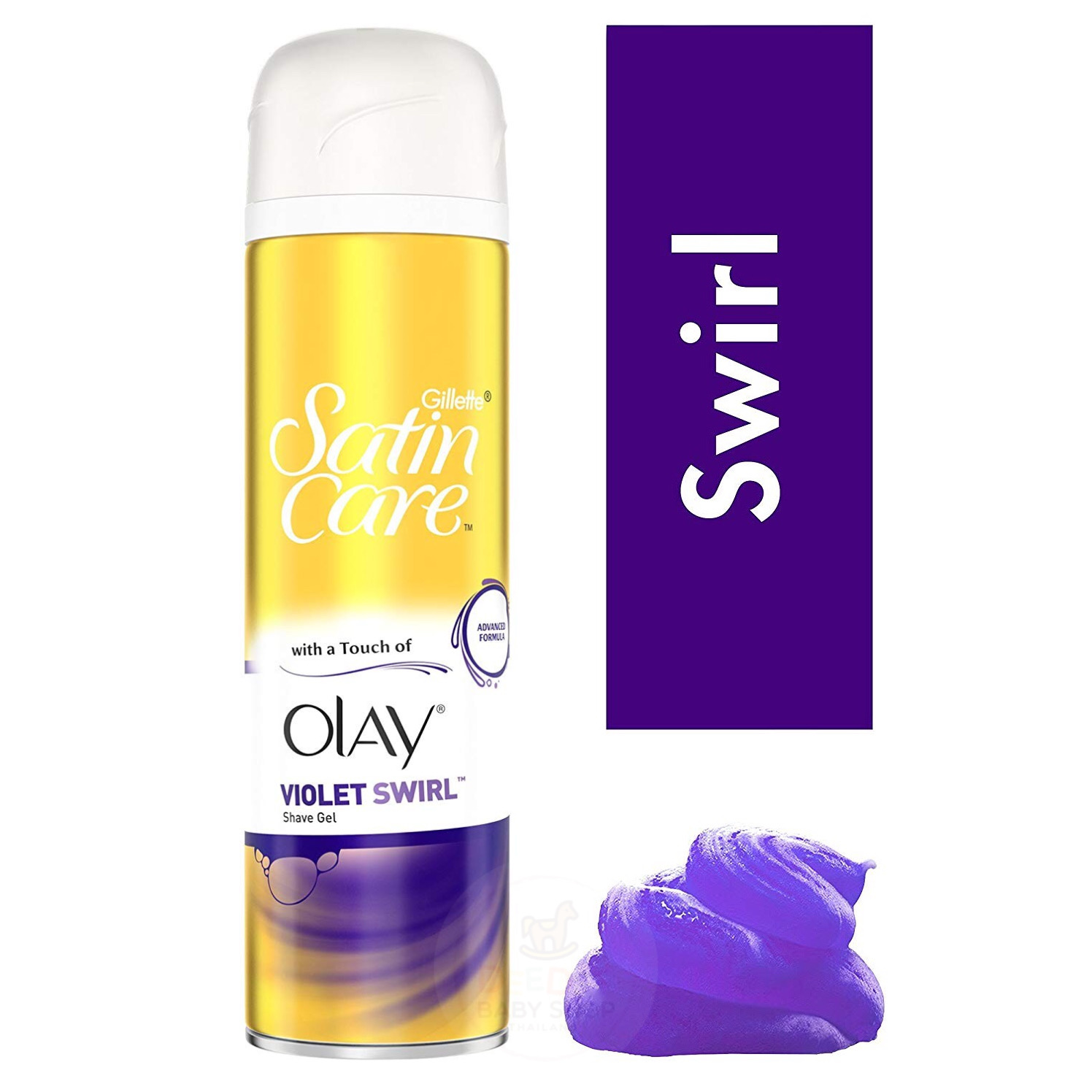 โฟมเจลบำรุงผิวสำหรับผู้หญิง Gillette Satin Care Olay Violet Swirl Shave Gel