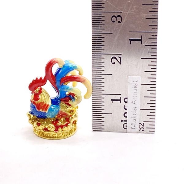 ไก่ฟ้าพญาเลี้ยง ไก่ฟ้ามหาเศรษฐี (เนื้อมหาชนวนลงยาสีอีนาเมล) หลวงตาน้อย สำนักสงฆ์ป่าปวงตึก หลวงปู่ศิลา (หลวงปู่มหาศิลา)