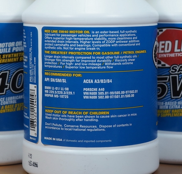 Red Line SAE 5W40 1Qt.