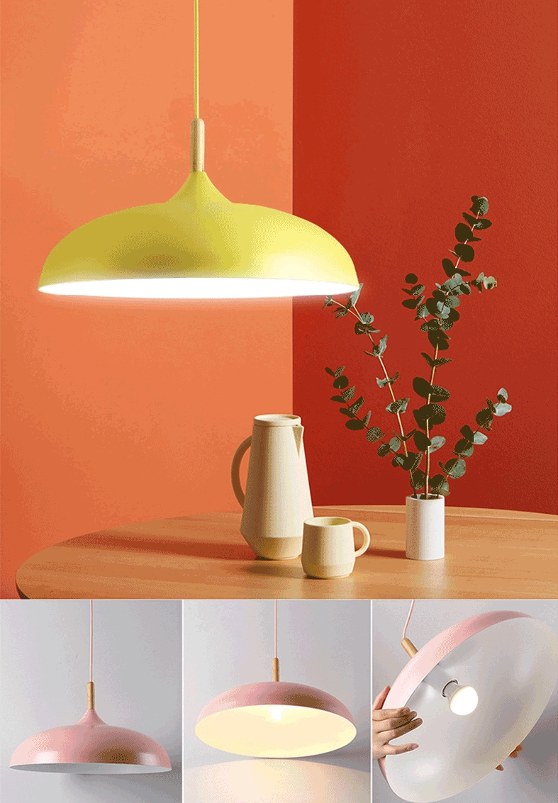 โคมไฟห้อยเพดานนอร์ดิกหัวไม้ 45cm