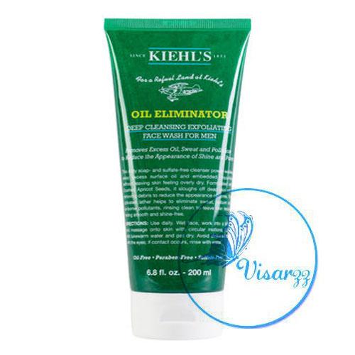 (ลดพิเศษกว่า 35%) Kiehl's Mens Oil Eliminator Deep Cleansing Exfoliating Face Wash 200mL โฟมล้างหน้าเทคโนโลยี Aerolite ดูดซับความมันได้ถึง 4 เท่า