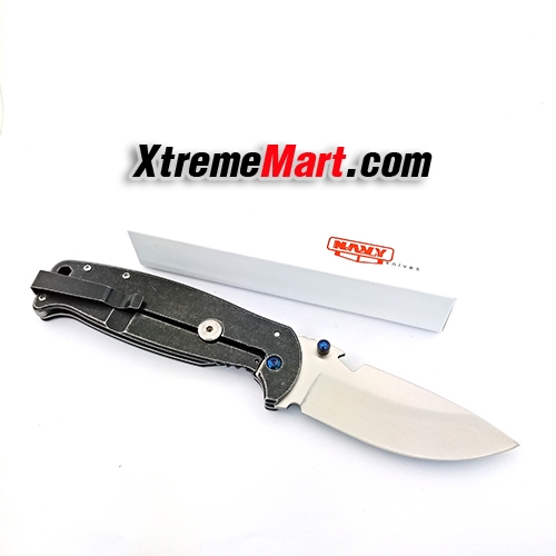 มีดพับ NAVY รุ่น K814 Stainless Steel Folding Knife-Frame Lock ด้ามจับ 2 สไตล์ G10&Stonewash (สีดำ)