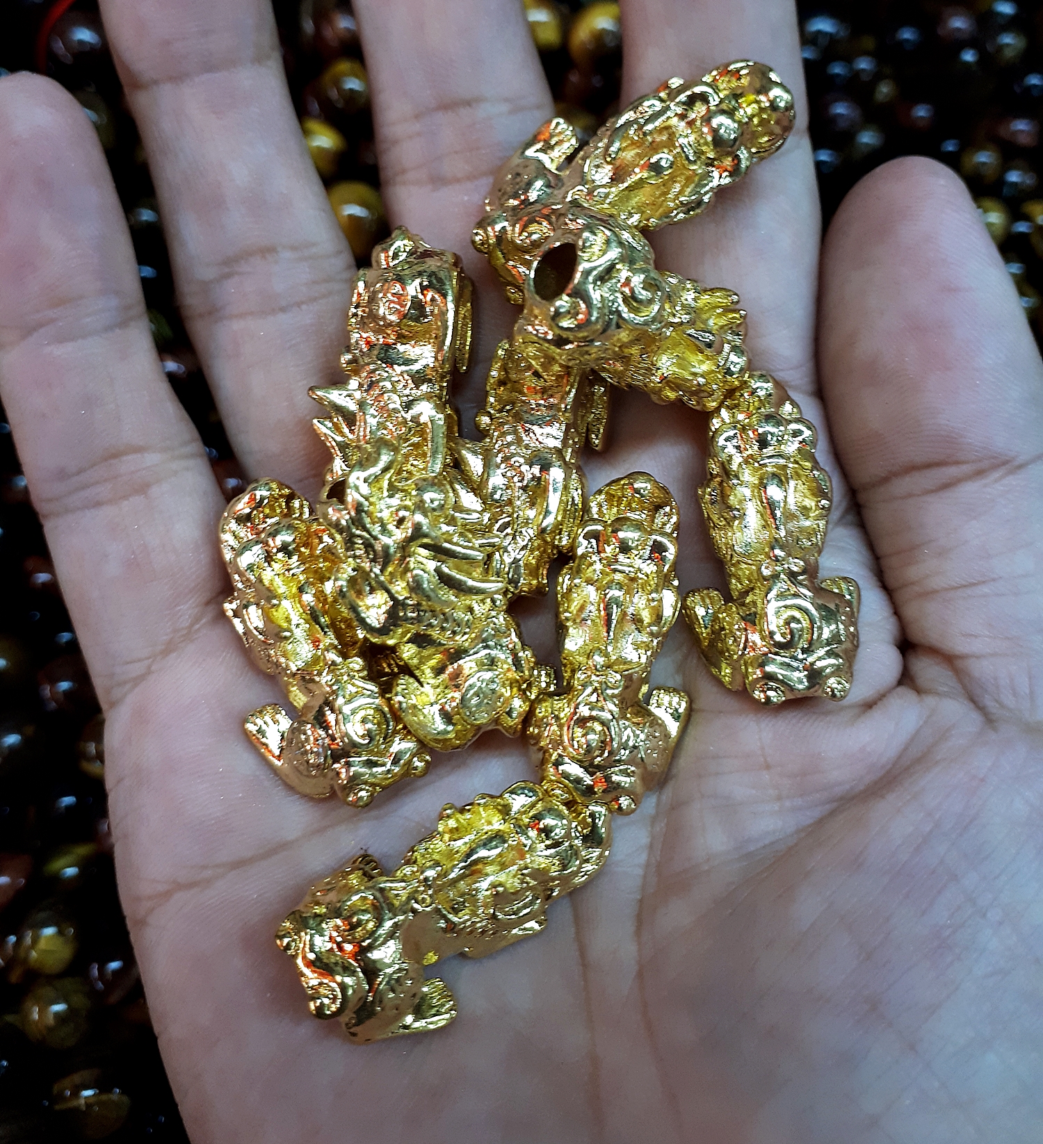 ปีเซียะ เนื้อโลหะทองเหลืองชุบทอง (ขายปลีก ขายส่ง)