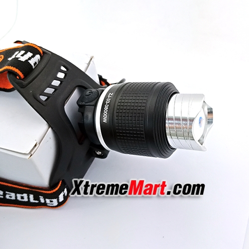 ชุดเชตไฟฉายคาดหัวซูม 2 หลอดคู่ ปรับองศาได้ แสงขาว+แสงเหลือง รุ่น ZJ-33-38000W Cree Q5 Dual Light Source Zoom Headlamp
