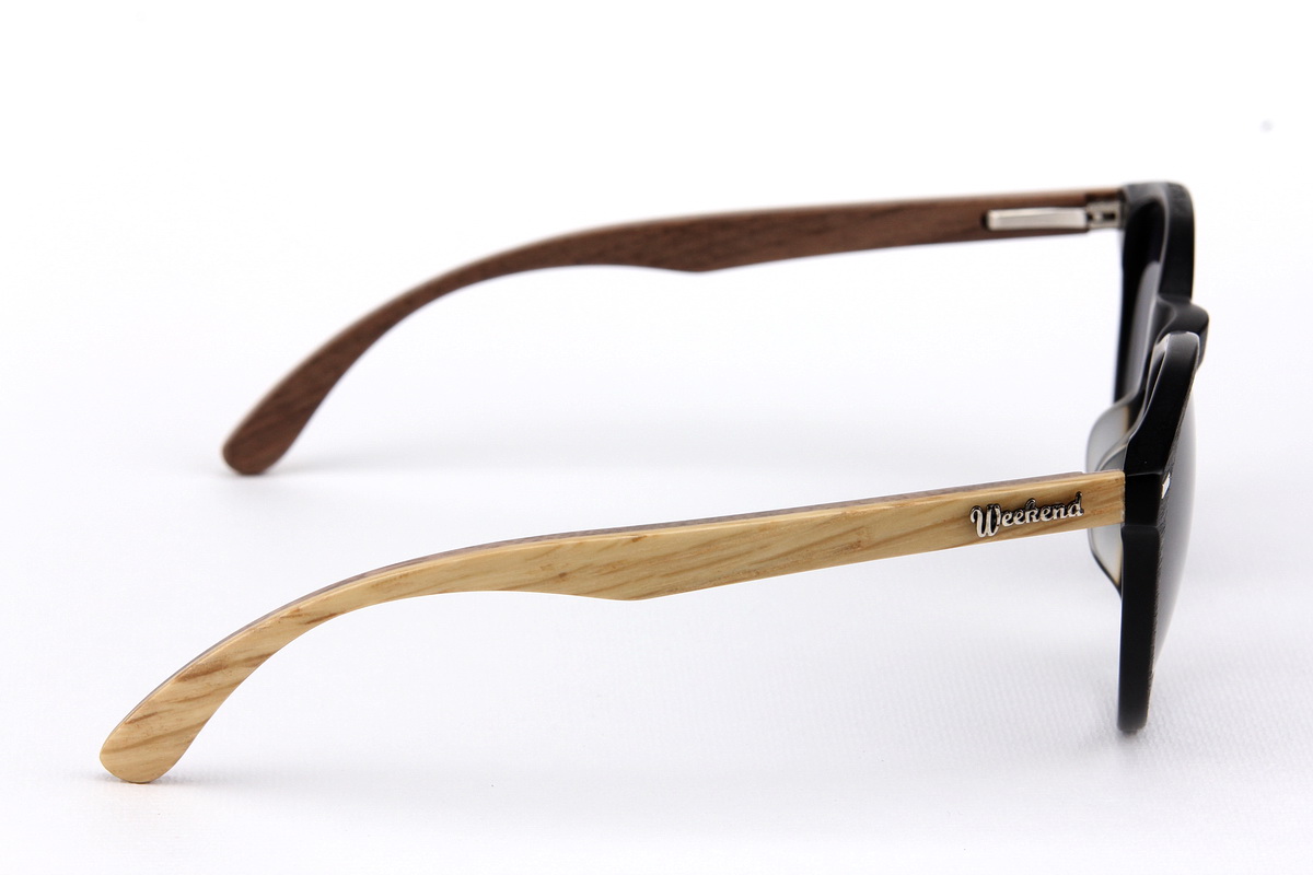 แว่นกันแดดขาไม้ Weekend Duet Collection Seoul Matte Black (Light)