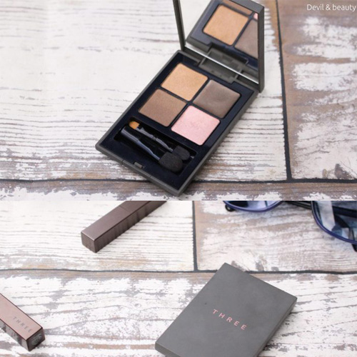 (ลดพิเศษ มากกว่า 60%) Three 4D Plus Eye Palette #01 Close to Your Heart อายชาโดว์พาเลทสีสวยที่ให้ดวงตาคุณสวยสดใน มีมิติ มาพร้อมกับกระจก และแปรงในตลับ ตาสวยครบๆ ด้วยตลับนี้ได้เลยค่ะ