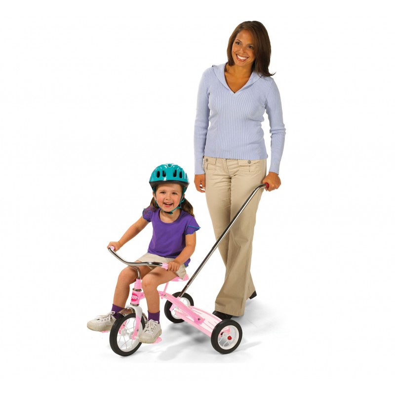จักรยานสามล้อพร้อมด้ามผลักจูง Radio Flyer Classic Tricycle with Push Handle (Pink)