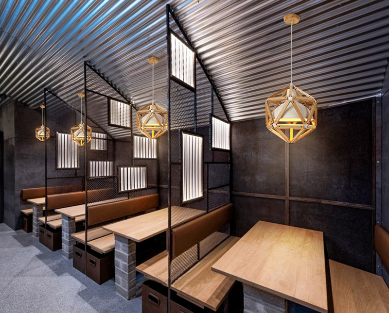 โคมไฟแขวนเพดานไม้ทรง 6 เหลี่ยม ซ้อนโป๊ะโคมสีขาวสไตล์มินิมอล [JY-065]