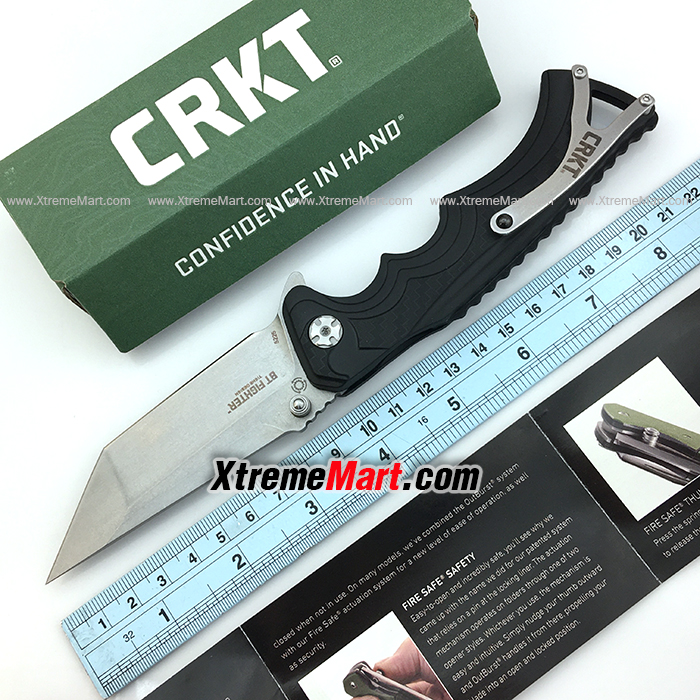มีดพับ CRKT รุ่น 5225 Stonewash Plain Blade Folding Pocket Knife (เล่มละ)