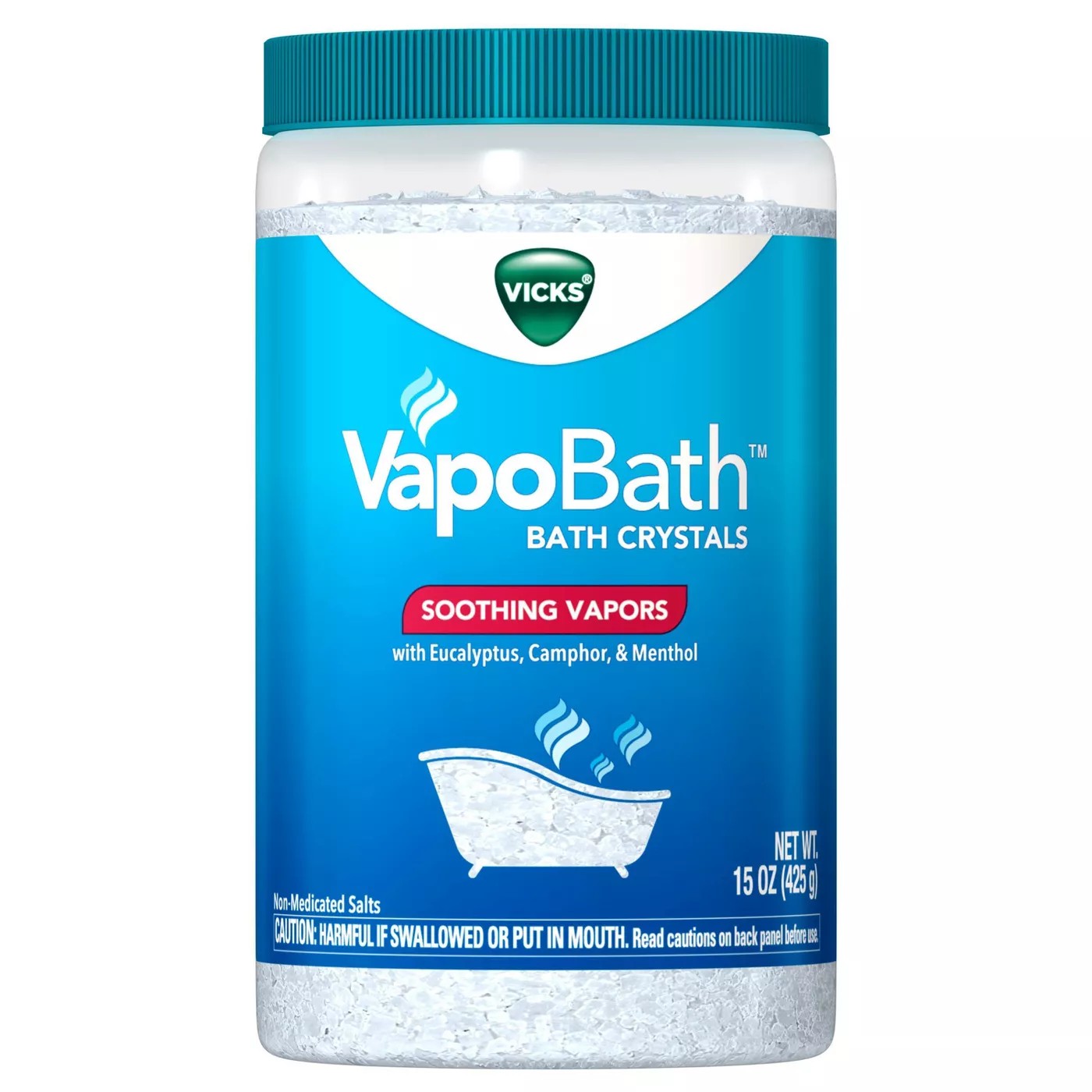 เกลืออโรมาบรรเทาอาการคัดแน่นจมูกและไอ Vicks VapoBath Soothing Vapors Bath Crystals