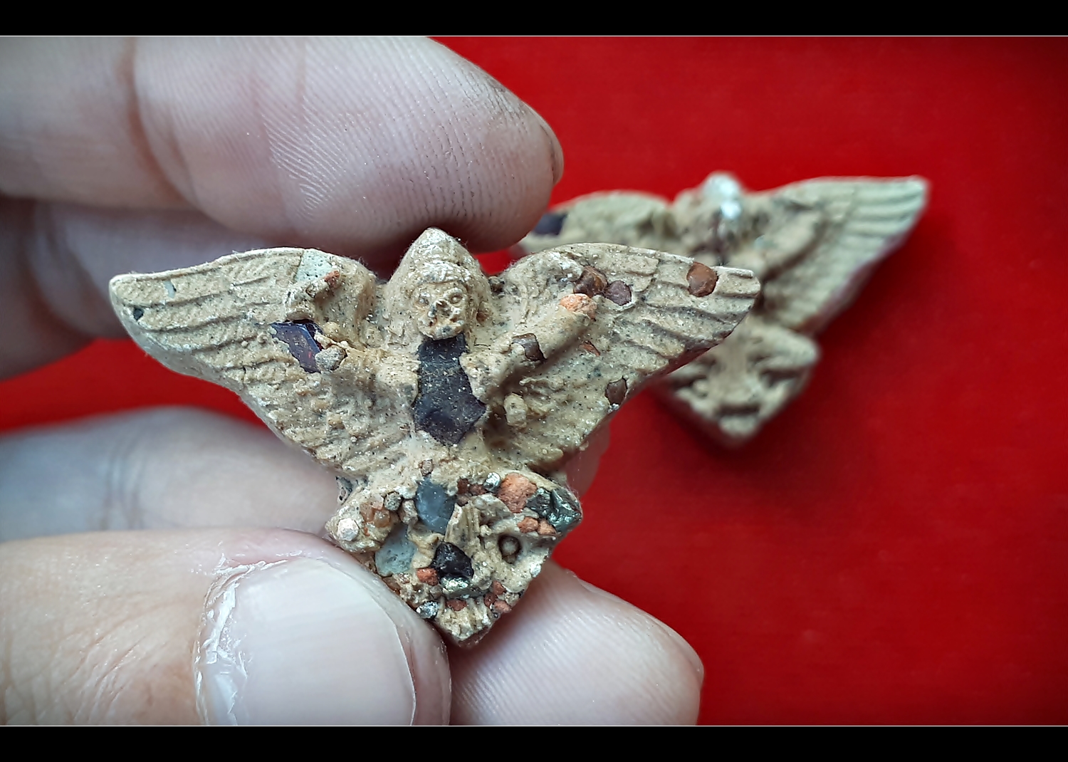 พญาครุฑ เนื้อผง(ผสมรวมโครตมวลสาร) ปี2560 #รับประกันแท้ - หลวงพ่อหนุน วัดพุทธโมกข์