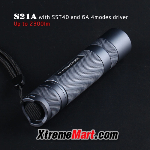 ไฟฉาย Convoy S21A หลอด SST40 แสงขาว มี 4 โหมด 2300LM Titanium Gray Flashlight