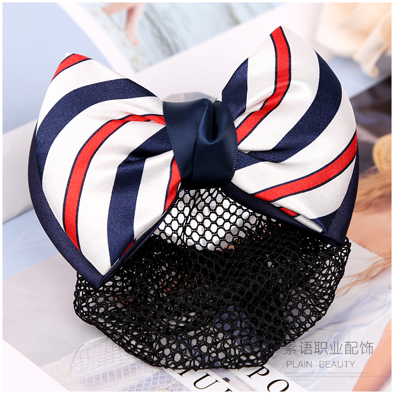 เน็ตติดผม โบว์ติดผม กิ๊ปติดผม โบว์ผูกผม A6211033 สีภาพ
