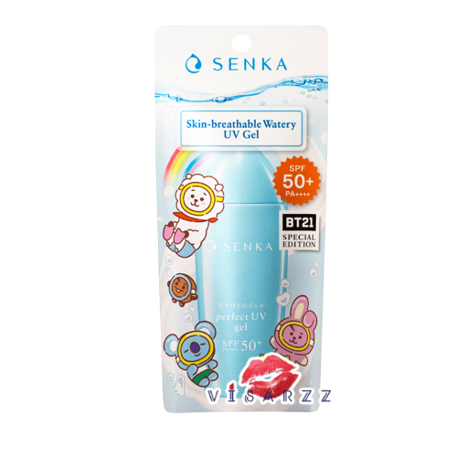 Senka Perfect UV Gel SPF50+ PA++++ เซนกะ เพอร์เฟค ยูวี เจล เป็นกันแดดเนื้อเจลที่ให้สัมผัสเบาสบายผิว ไม่เหนอะหนะ ซึมซาบไวและไม่อุดตันรูขุมขน