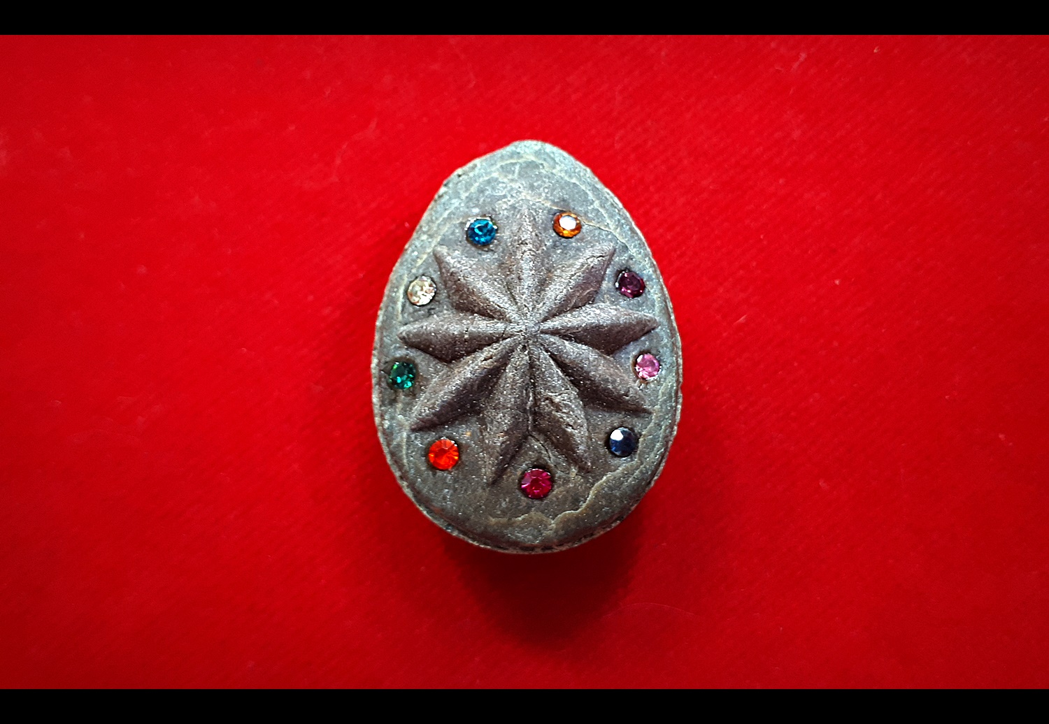 ดวงตาก้าวหน้า เนื้อผง ฝังพลอย #รับประกันแท้ - หลวงพ่อนพวรรณ วัดเสนานิมิตร อยุธยา