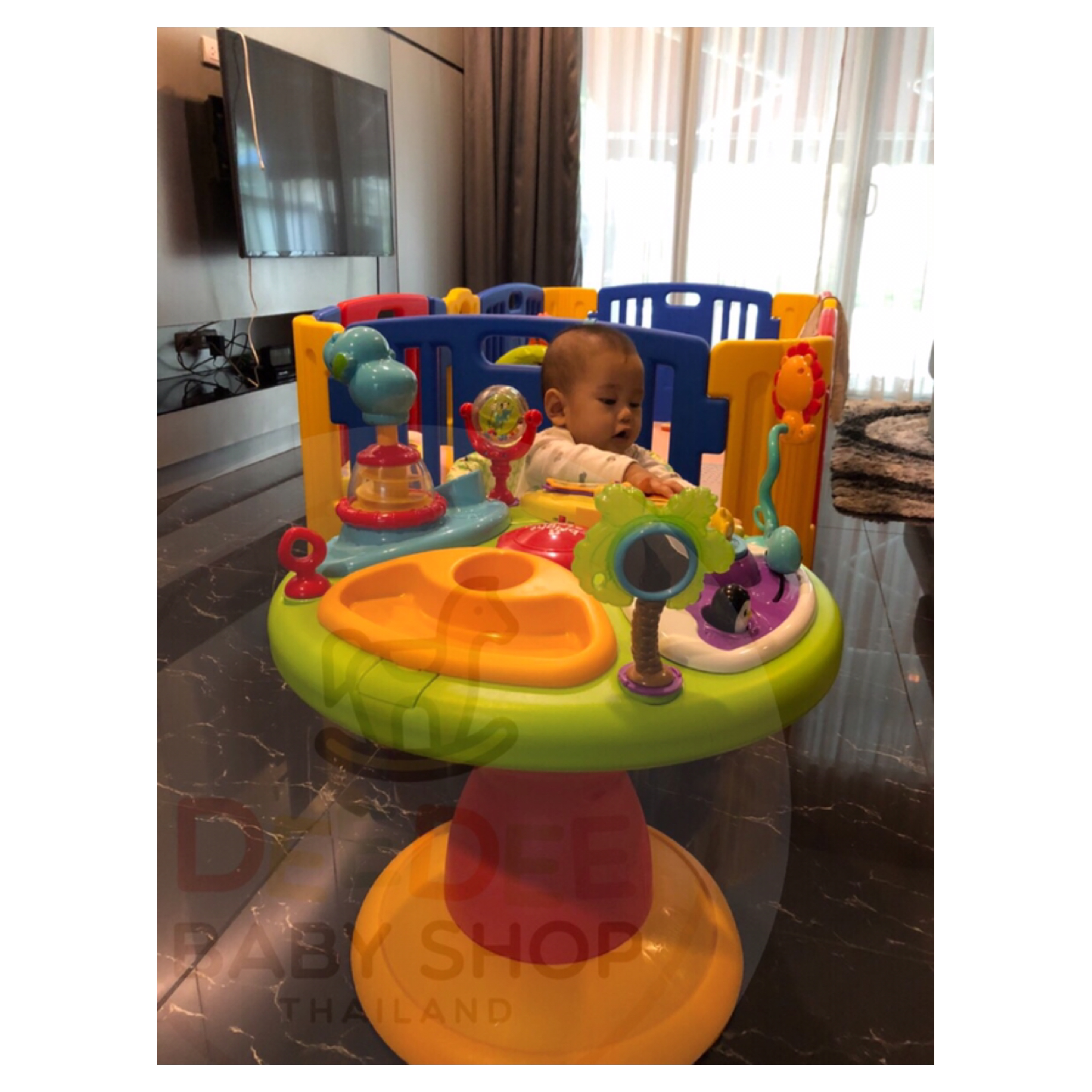 โต๊ะกิจกรรมเสริมพัฒนาการ Bright Starts Around We Go Zippity Zoo 3-in-1 (AWG)