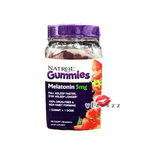 (แบ่งขาย 30 ชิ้น) Natrol Gummies Melatonin 5mg Strawberry เมลาโทนิน ชนิดเยลลี่รสสตรอเบอรี่ ทานง่าย ช่วยให้เราหลับสนิท หลับสบายในเวลากลางคืน เหมาะสำหรับผู้มีปัญหานอนไม่หลับ นอนหลับยาก หรือผู้มีอาการ Jet lag จากการเดินทาง