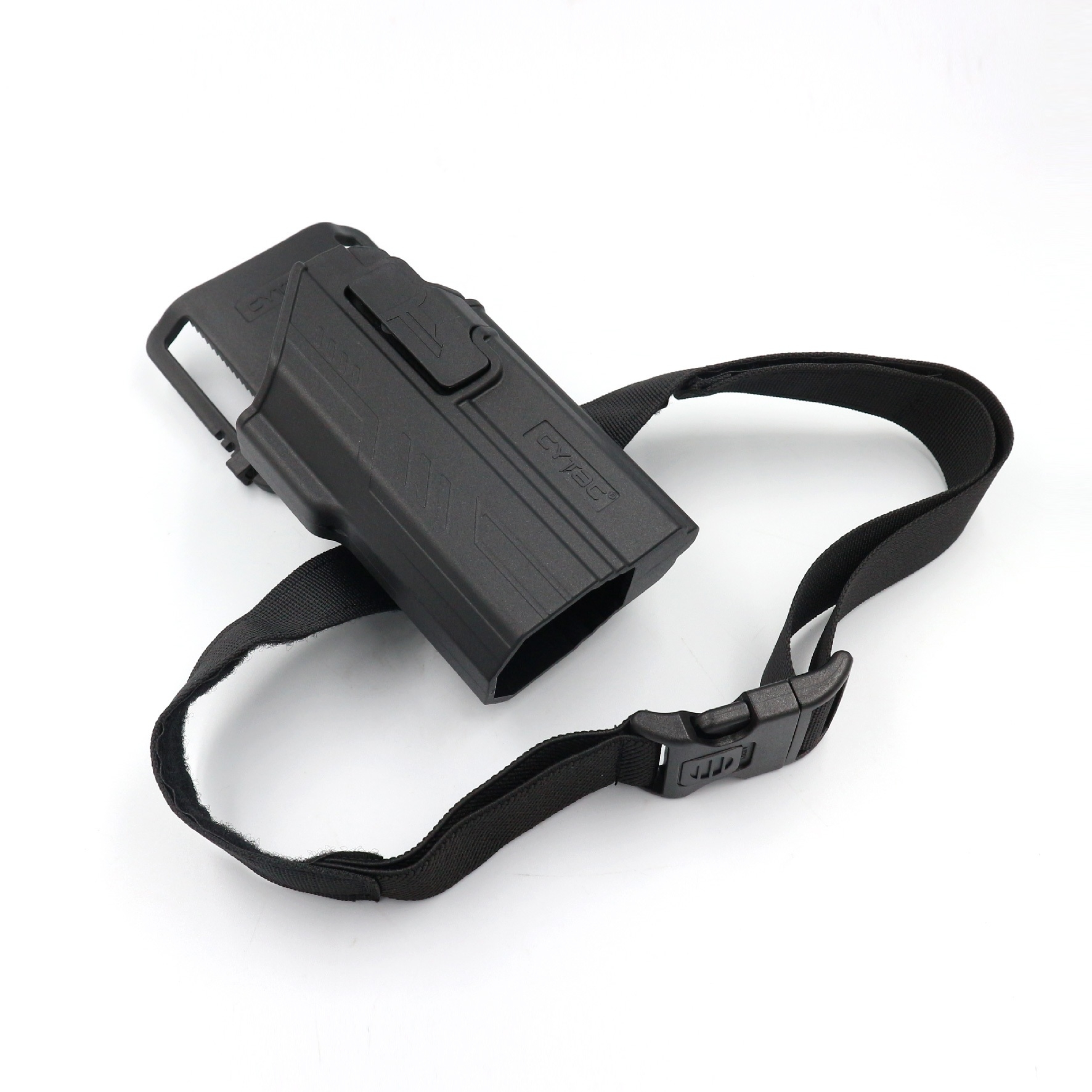 CYTAC thailand ซองพกนอก GLOCK 17 ติดไฟฉาย + เพลทลดต่ำ (ปลดล็อคนิ้วชี้)