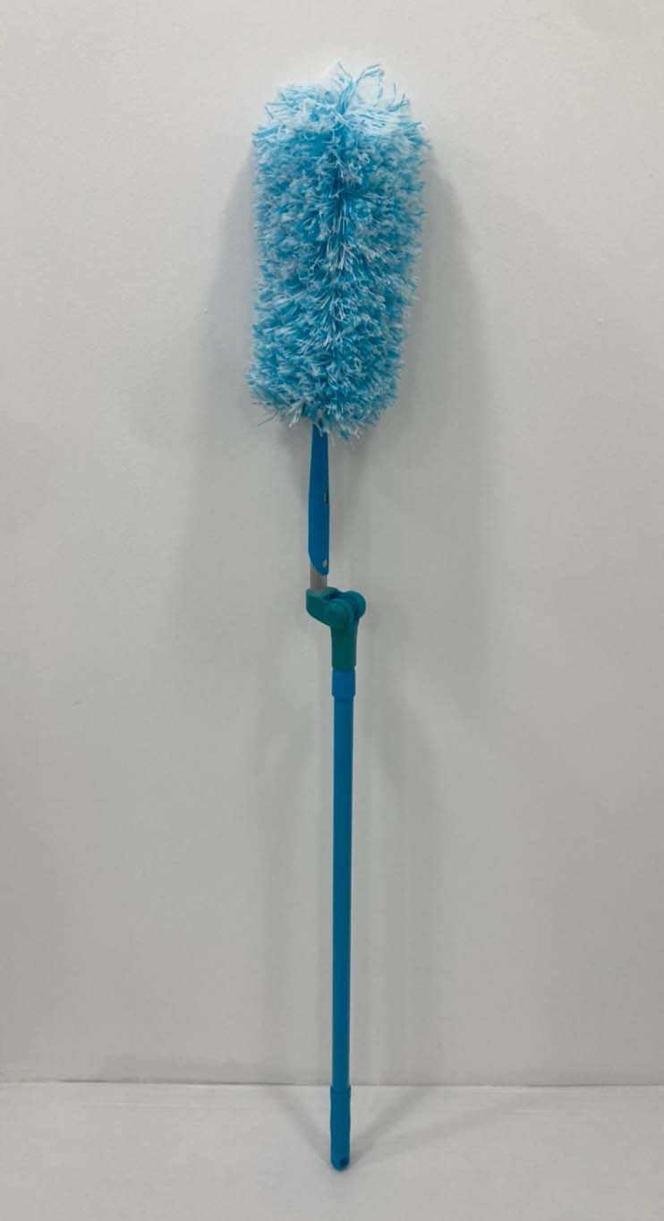 ไม้ปัดไมโครไฟเบอร์ ด้ามปรับระดับยืดได้ สีฟ้า