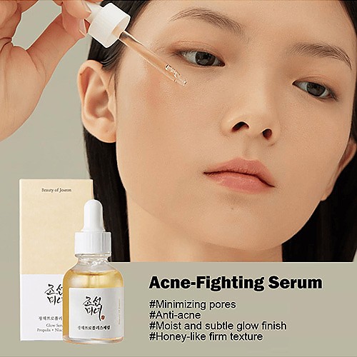 Beauty Of Joseon Glow Serum Propolis + Niacinamide 30mL บิวตี้ออฟโชซอน เซรั่มบำรุงผิวหน้าฟินิชผิวโกลว์สวยสุขภาพดี สำหรับผิวรูขุมขนกว้างและผิวอักเสบ มีส่วนผสมของสารสกัดจากโพรโพลิส 60% และไนอะซินาไมด์ 2% ช่วยควบคุมการหลั่งซีบัมความมันและคงความชุ่มชื้นให้แก่