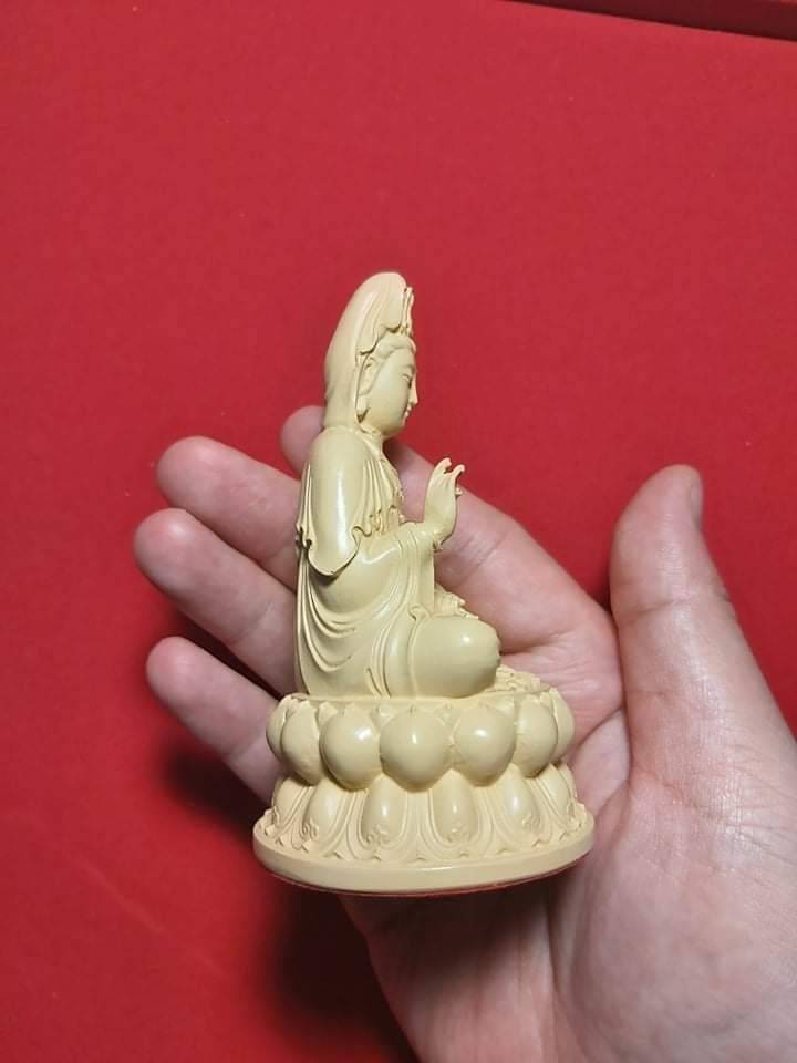 รูปหล่อ พระแม่กวนอิม ปางนั่ง เนื้อเรซิ่น ปี2564 #รับประกันแท้ - หลวงพ่อเล็ก วัดท่าขนุน ปลุกเสก