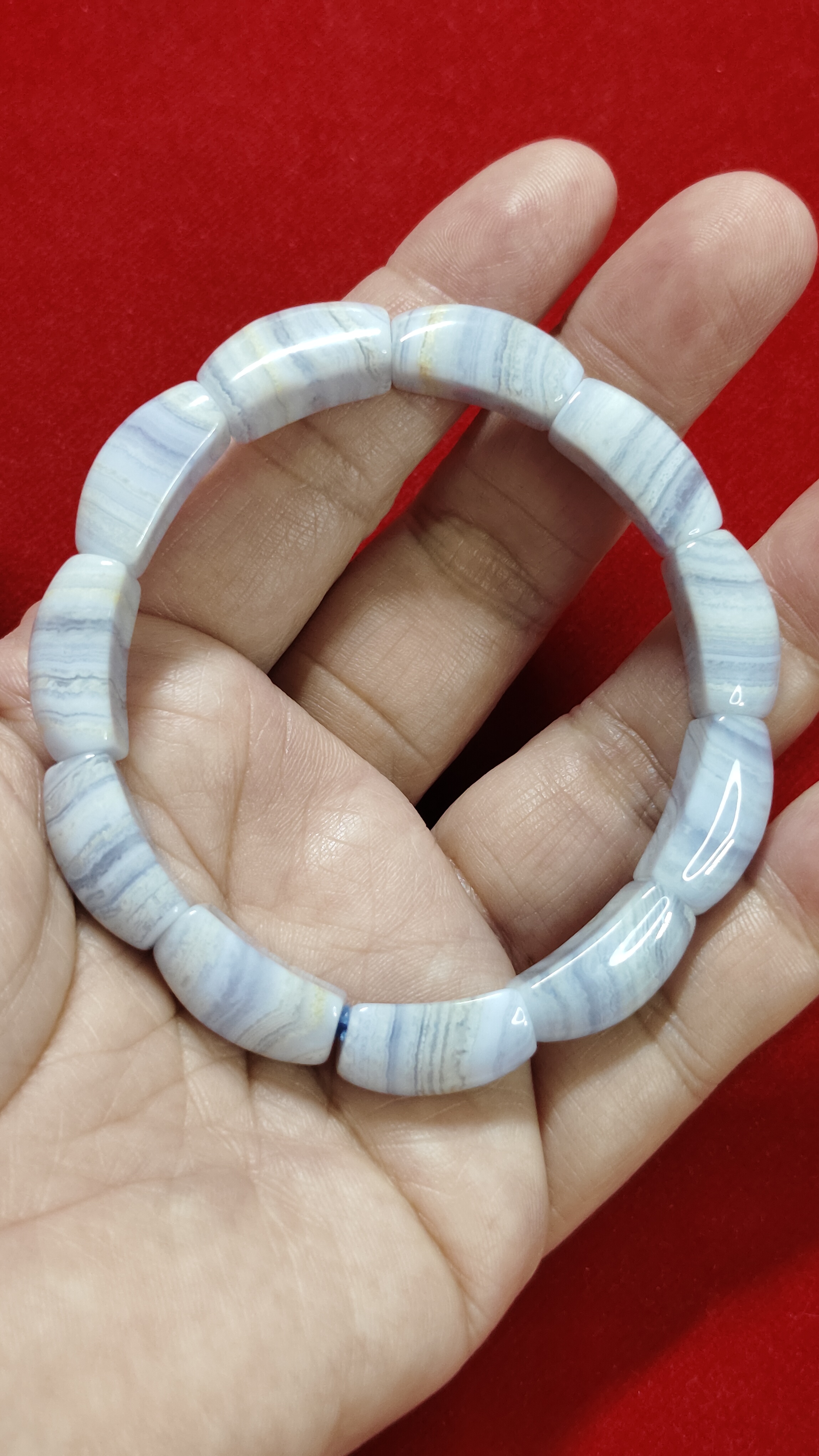 #ข้อมือหินบลูเลซอาเกตรหัสbh-0050