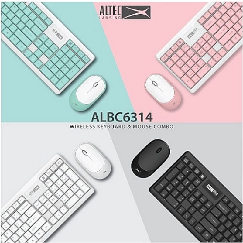 Altec Lansing ALBC6314 wireless keyboard wireless mouse combo ชุดคีย์บอร์ดไร้สาย เม้าส์ไร้สาย