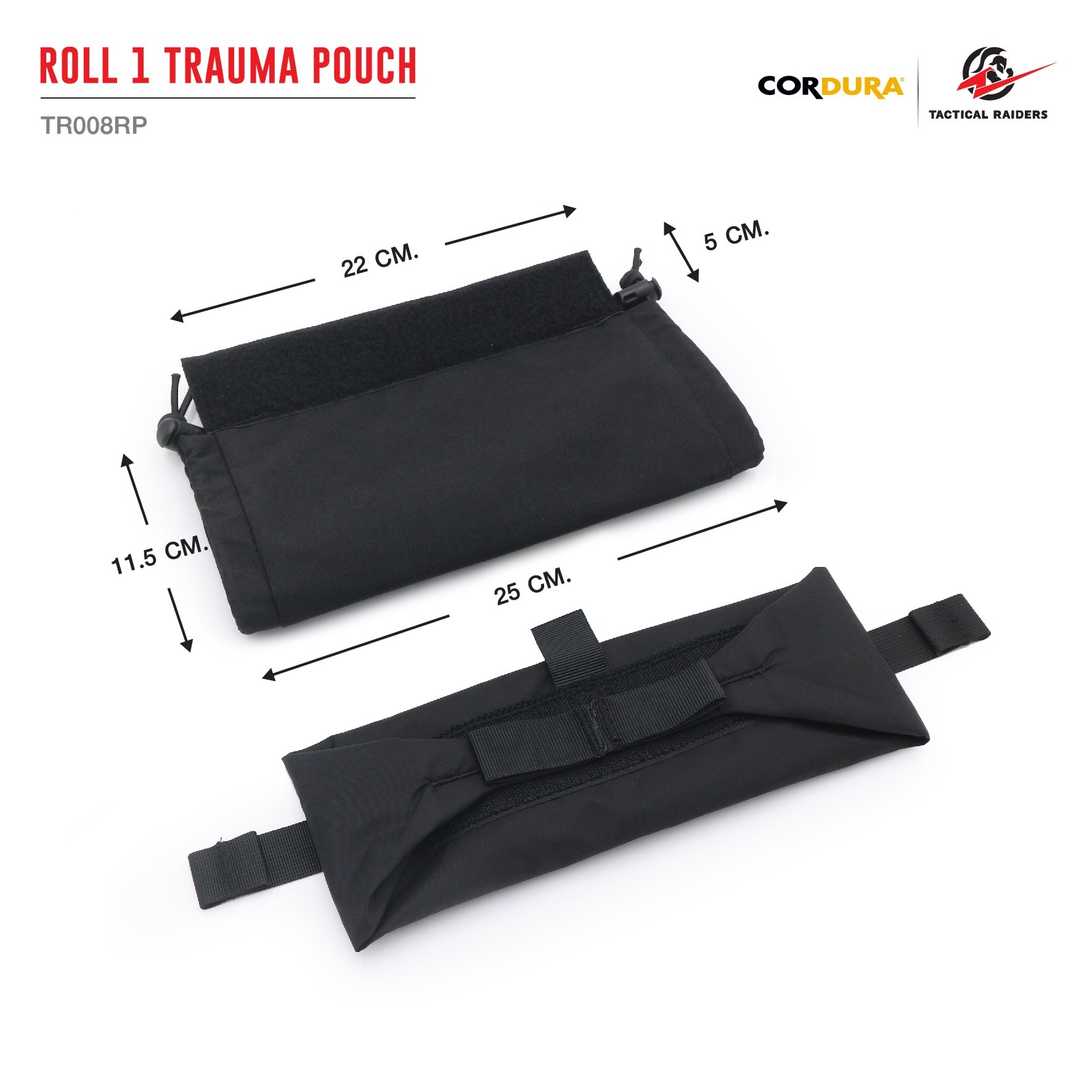 🇹🇭⫸ กระเป๋าเสริมติดเวส Roll 1Trauma Pouch [ TR008RP ] ( Tactical Rider )