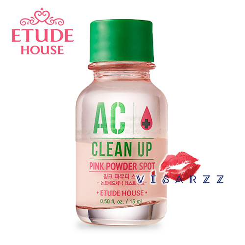 (New Package) Etude AC Clean Up Pink Powder Spot 15mL จุ่มเดียว หมดกังวลปัญหาสิว สปอตทรีทเม้นท์เฉพาะจุดที่คัดสรรส่วนผสมเพื่อแก้ปัญหาสิวและการระคายเคืองโดยเฉพาะ