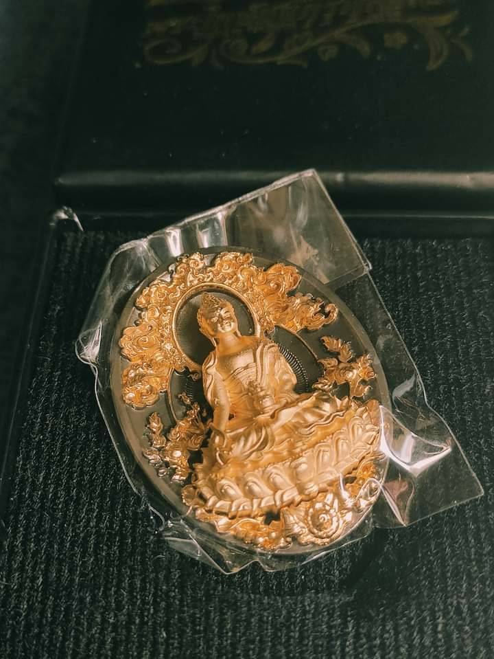 เหรียญพระไภษัชย (พระหมอ) - ครูบากฤษดา วัดสันพระเจ้าแดง ปลุกเสก ปี2563