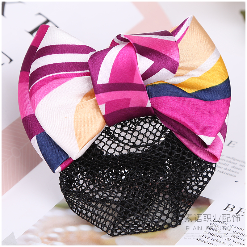 เน็ตติดผม โบว์ติดผม กิ๊ปติดผม โบว์ผูกผม A6211019 สีภาพ