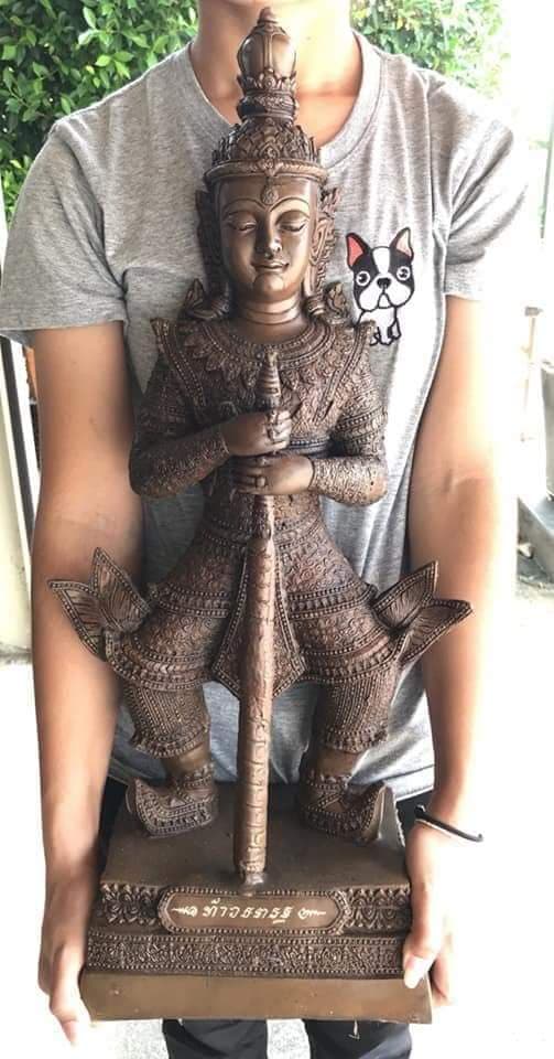 รูปหล่อ ท้าวมหาราชทั้งสี่ (ท้าวจตุโลกบาลทั้งสี่ : เวสสุวรรณ ธตรฐ วิรูปักษ์ วิรุฬหก) ท้าวมหาราชทั้ง4องค์ (ยังไม่ได้ปลุกเสก) เนื้อโลหะทองเหลือง