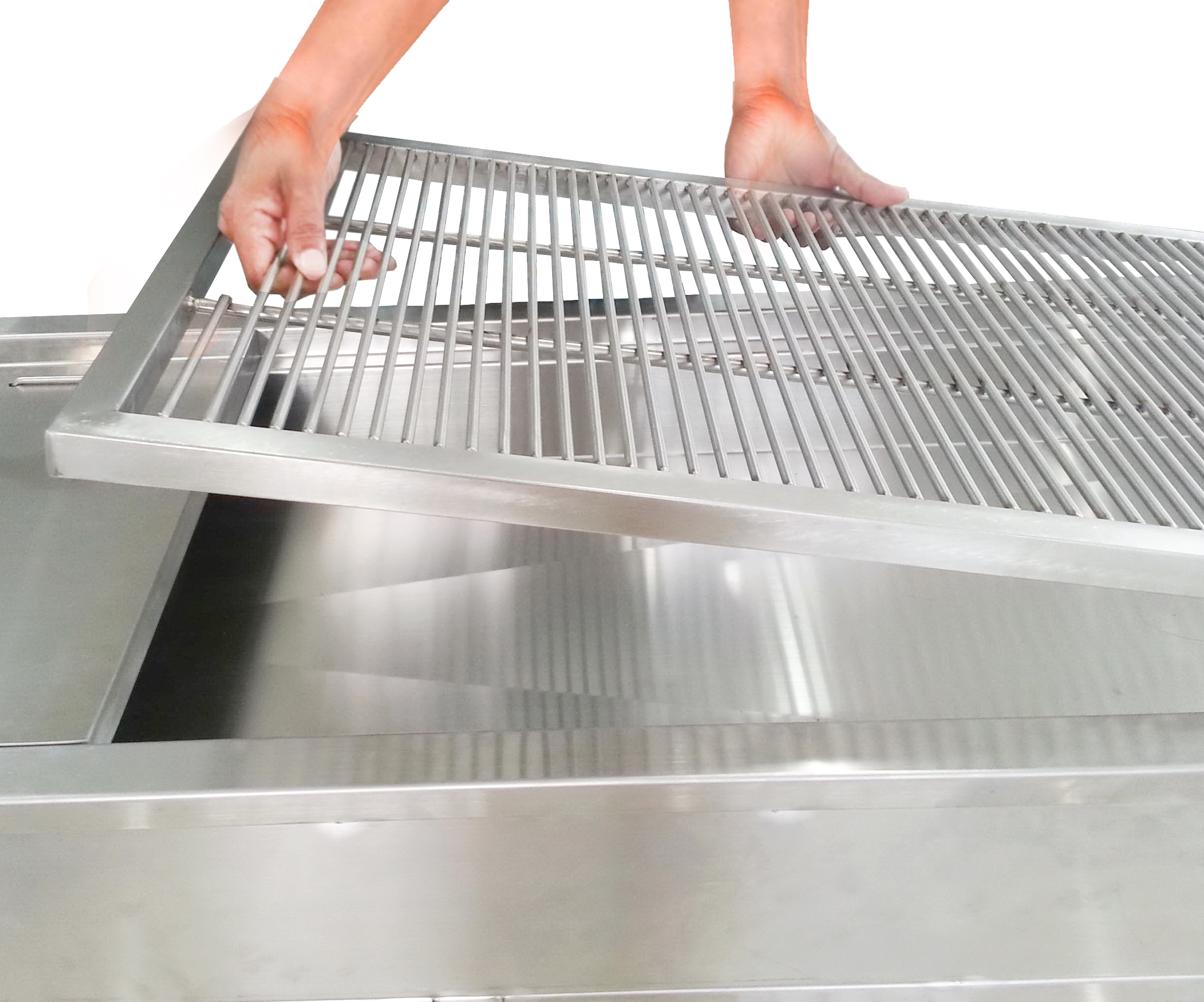 โต๊ะผ่าตัดสแตนเลส พร้อมซิงค์น้ำและตู้มีลิ้นชัก