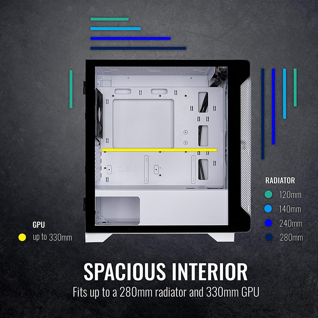 Case Thermaltake S100 Snow, S100 mATX Tempered Glass #เคส