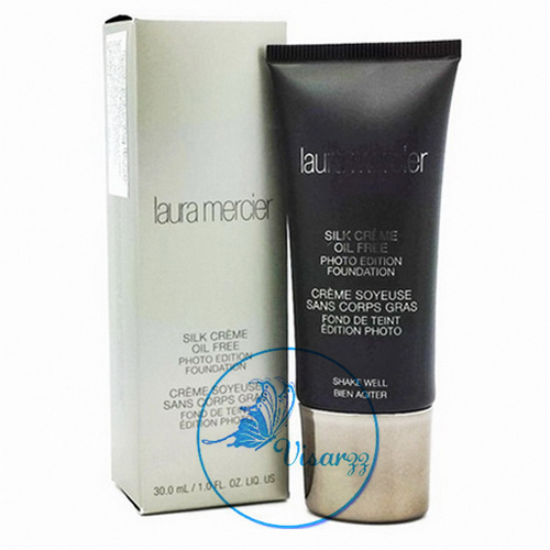 (ลดมากกว่า 70% Mfg 02/15) Laura Mercier Silk Creme Oil Free Photo Edition Foundation 30mL # Beige Ivory ให้การปกปิดแบบ Full Coverage อำพรางรอยสิว ฝ้า กระ