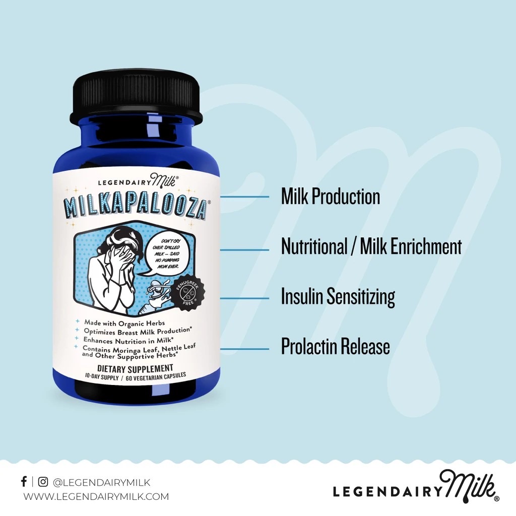 วิตามินบำรุงคุณภาพน้ำนมสำหรับคุณแม่ Legendairy Milk Milkapalooza (60 Capsules)