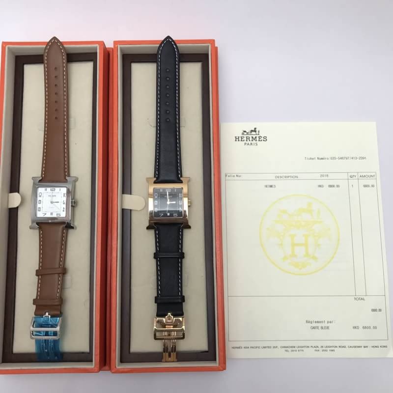 นาฬิกา hm heure h men watch ผู้ชาย สายหนัง