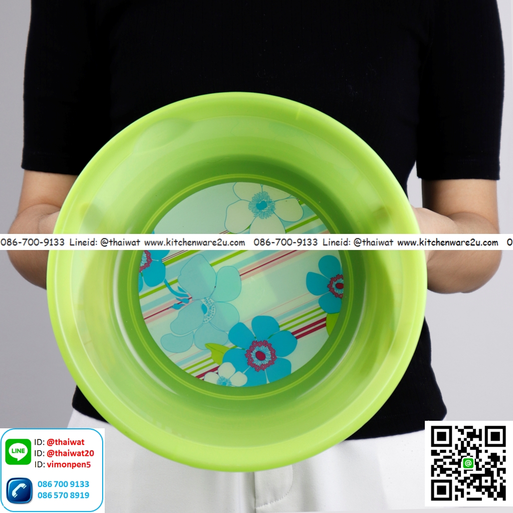 P05402 กะละมังกลม 30 ซม.ลายฮาน่า เกรดเอ ดีไซน์ใหม่ (ราคาส่งต่อ 12 ใบ คลิ๊กที่สินค้าเพื่อดูรายละเอียด)