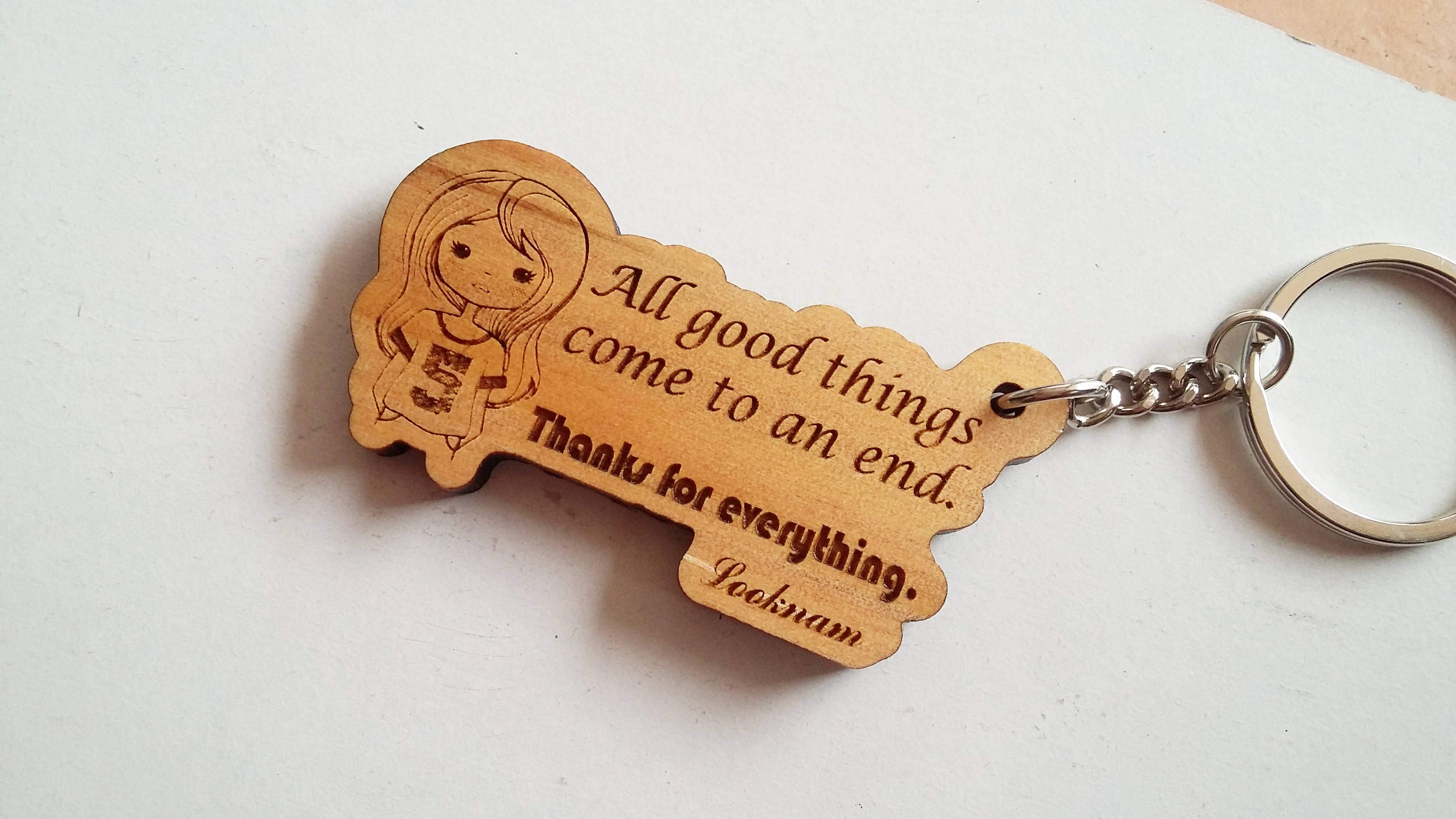 พวงกุญแจไม้ พวงกุญแจที่ระลึก - ของที่ระลึกขอบคุณ